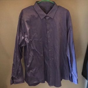 Dark purple with white stripes dress shirt